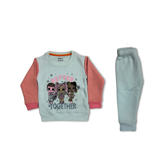 Better Together Girls Winter Fleece Sweatshirt and Trouser