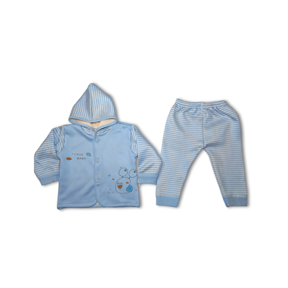 Snail Hoodie Set Blue Imported