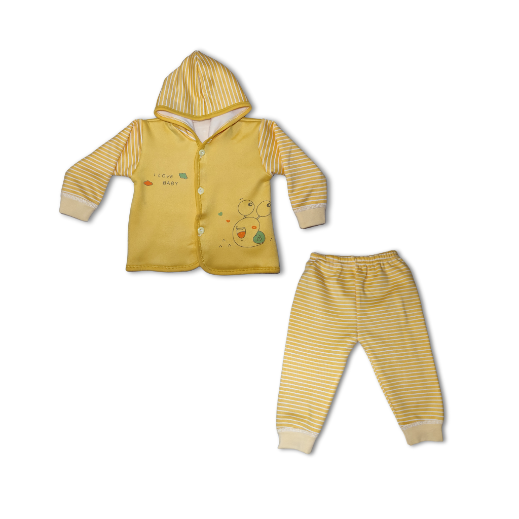 Snail Hoodie Set Yellow Imported