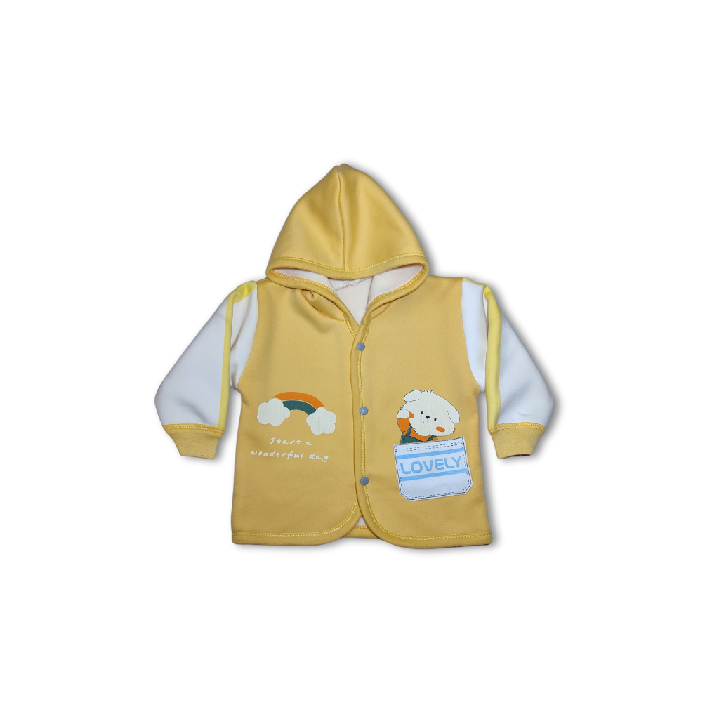 Puppy Hoodie Set Yellow Imported