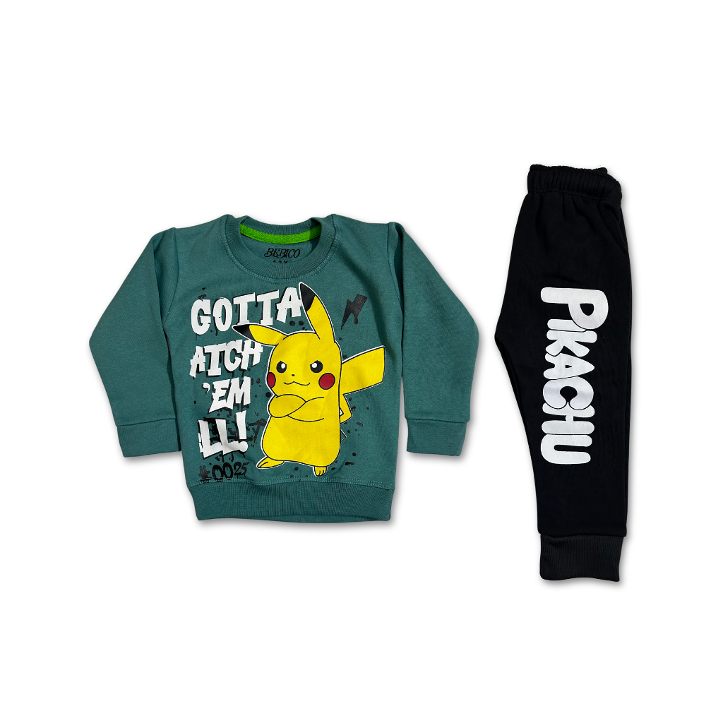 Pikachu Unisex Winters Fleece Sweatshirt and Trouser