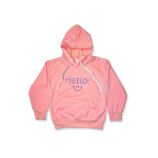 Hello Pink Hoodie Imported