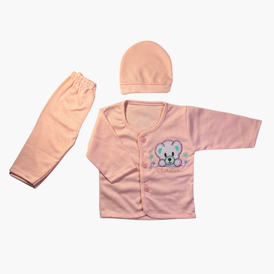 New Born Pink Set - Bear (3 Pieces)